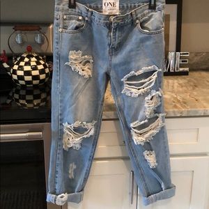 One Teaspoon Jean Capri